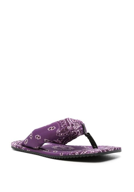 Ciabatte con stampa paisley in lilla - donna THE ATTICO | 243WS797PA48P690